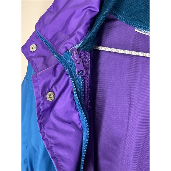 COLUMBIA Women's Large Teal Purple Colorblock Full Zip Jacket Lined Radial Sleev - Picture 8 of 10